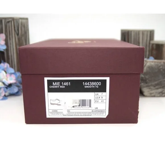 Dr. Martens Comme Des Garcons Cherry Lux Nappa Leather Oxford Shoes Size 9 NIB - Picture 8 of 9